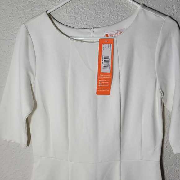 New $248 Jude Connally Women's Cream Monique Sheath Dress Knee-length Size Small - Picture 3 of 10